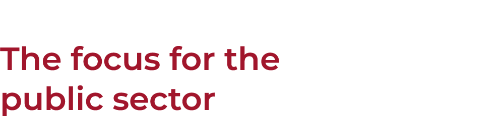 The focus for the public sector