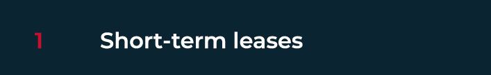 1 Short-term leases
