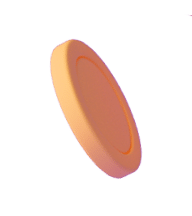 Credit card, floating coins around on purple background. money-saving, cashless society concept. 3d render illustration