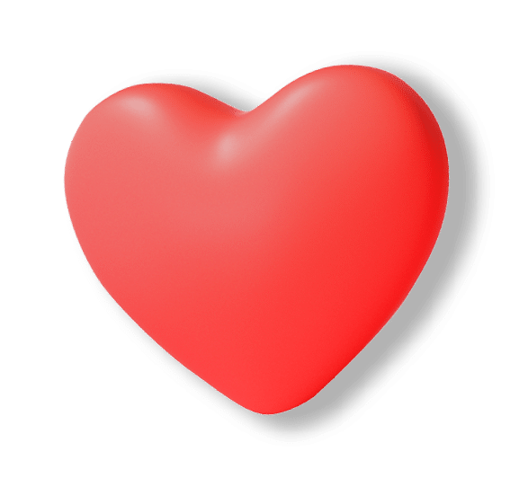 3d Red heart on pink background. heart icon, like and love 3d render illustration