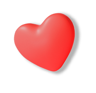 3d Red heart on pink background. heart icon, like and love 3d render illustration