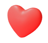 3d Red heart on pink background. heart icon, like and love 3d render illustration