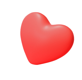 3d Red heart on pink background. heart icon, like and love 3d render illustration