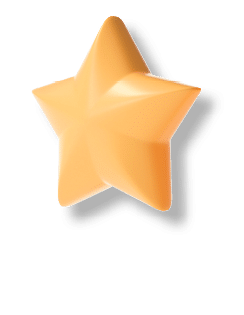 3D three yellow star icon on isolated white background. 3d render illustration