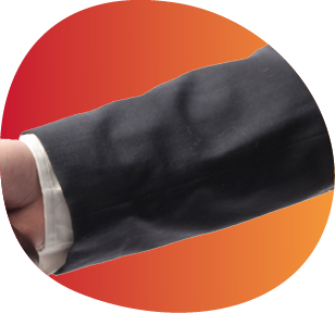 African businessman's hand shaking white businessman's hand