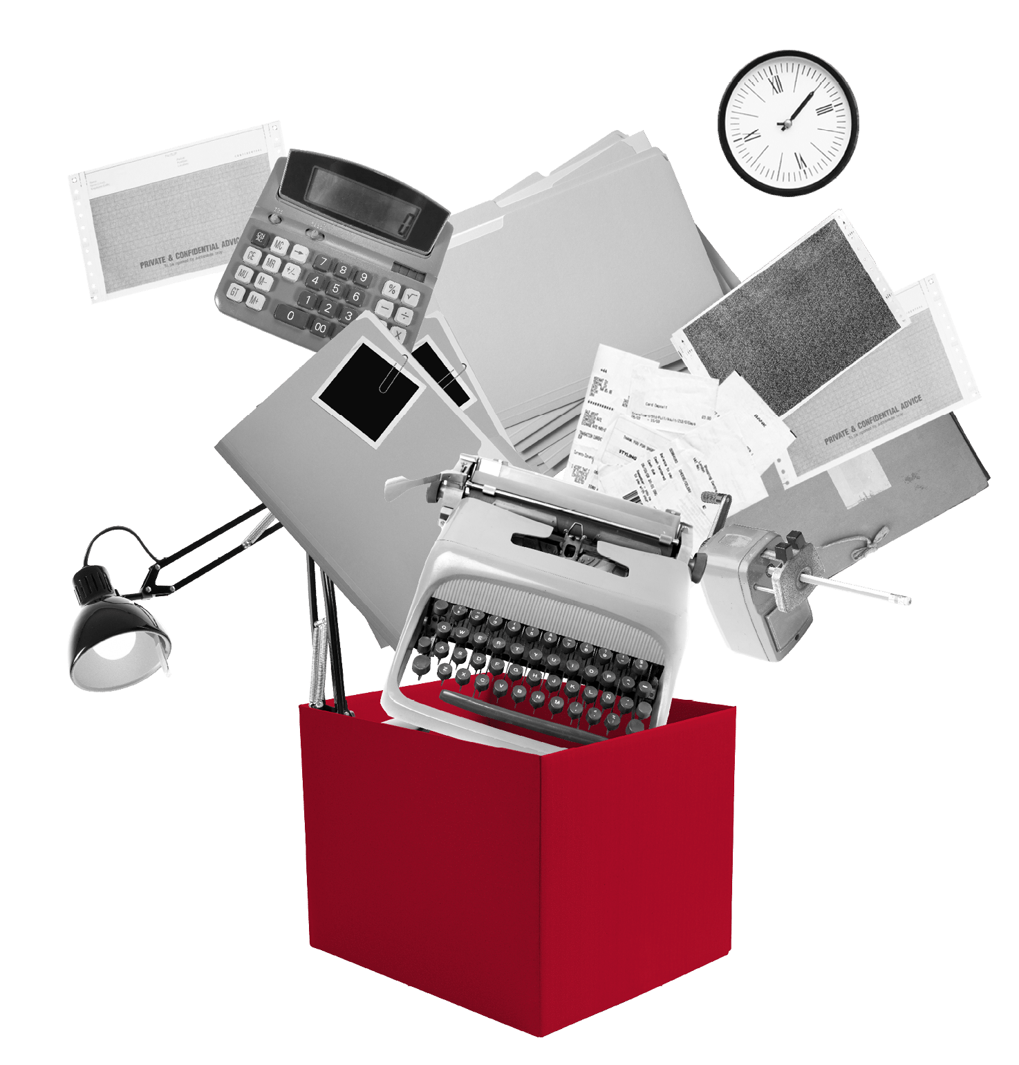 close up of  a cardboard box on white background