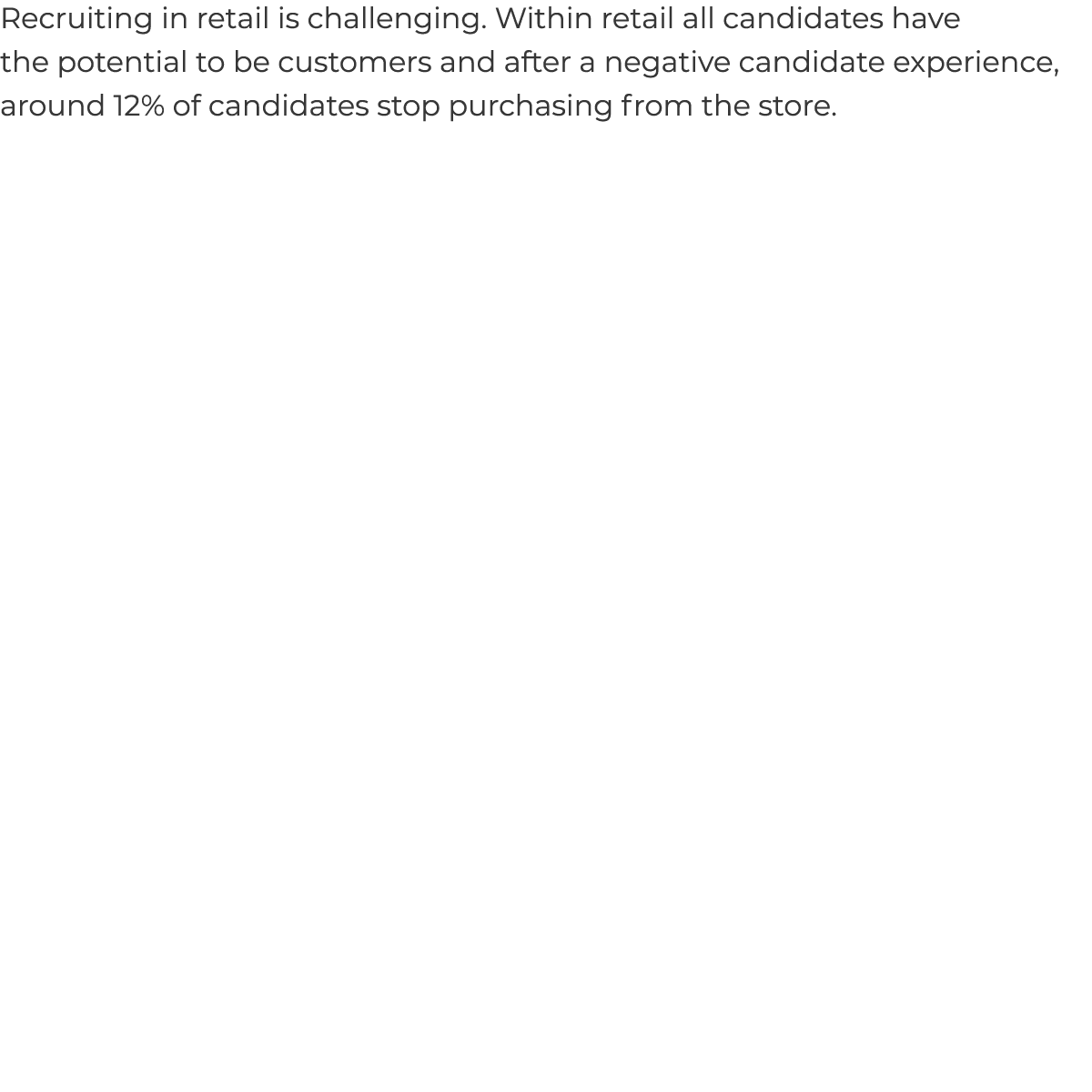 Recruiting in retail is challenging. Within retail all candidates have the potential to be customers and after a nega...