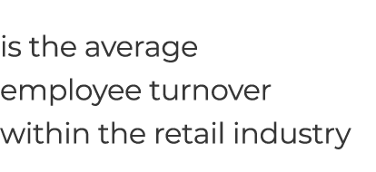 is the average employee turnover within the retail industry