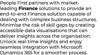 People First partners with market leading Finance solutions to provide an end to end Finance solution capable of deal...