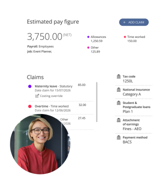 Screenshot to demonstrate ai functionality within Payroll in People First