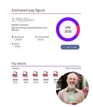 Screenshot to demonstrate real time pay roll in People First