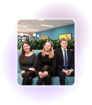 A photo of three young people