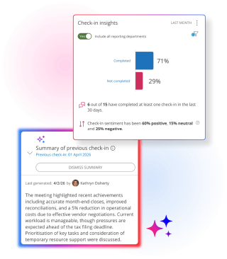 Screens demonstrating employee engagement in People First platform