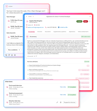 Screenshot to demonstrate recruitment module in People First platform