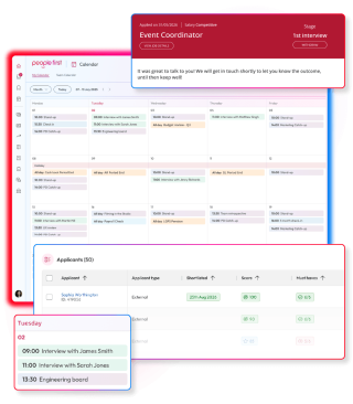 Screenshot to demonstrate recruitment module in People First platform