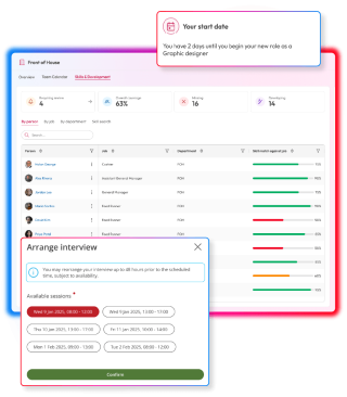 Screenshot to demonstrate recruitment module in People First platform