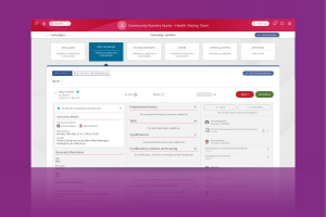 People First's recruitment and onboarding dashboard functionality displaying.
