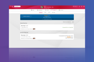 People First check-in module showing a 3-star catch up review between manager and employee.