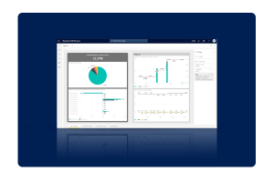 Microsoft Dynamics 365 finance showing a visual dashboard for total bank balance allowing organisation to plan for the future with ease.