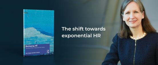 Professor Julie Hodges and her new book with the blog title: Shifting to exponential HR