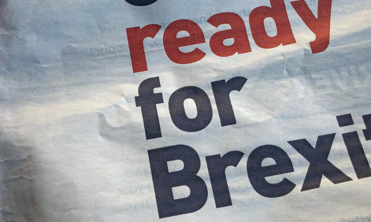 Newspaper with headline about Brexit
