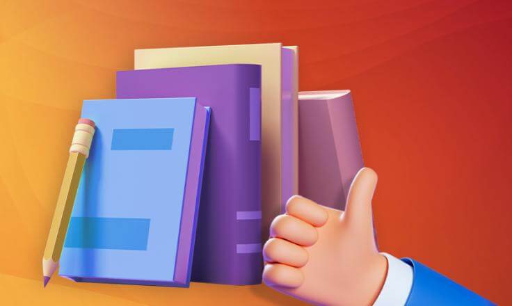 Online learning management systems blog header, showing books inferring how learning can improve employee experience.