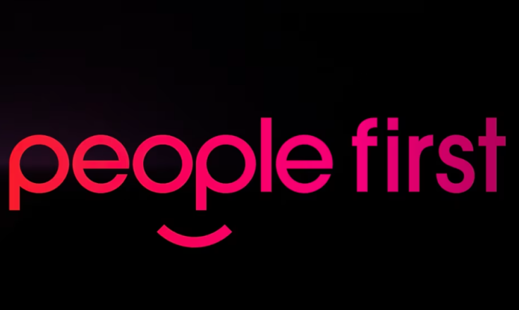 Black screen with People First Logo