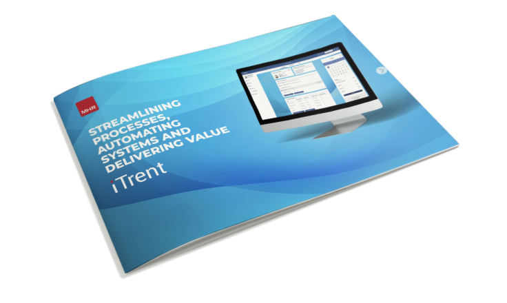 how iTrent delivers value brochure mock up with clear background.
