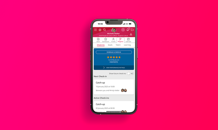 People First mobile workforce management screen on a mobile device.
