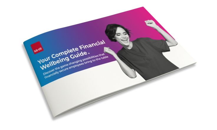 Front cover for the Financial Wellbeing Guide which shows a woman smiling and dancing.