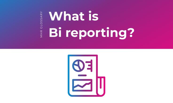 Dashboard icon with BI reporting functionality in the visuals. 