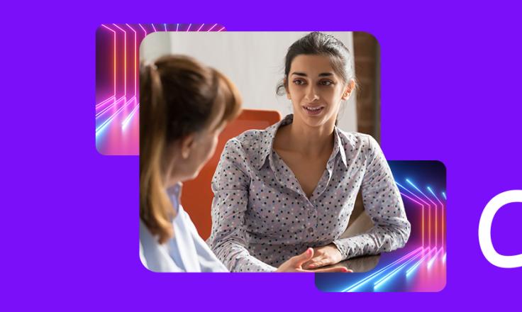 Woman having a meeting with an HR business partner.