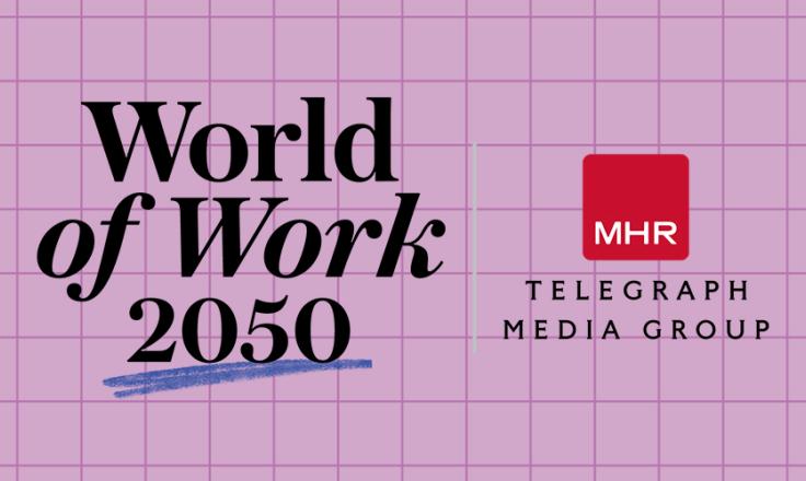 Logo representing MHR's World of Work 2050 partnership with Telegraph Media Group