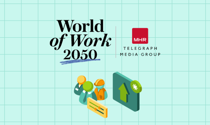Logo representing MHR's World of Work 2050 partnership with Telegraph Media Group