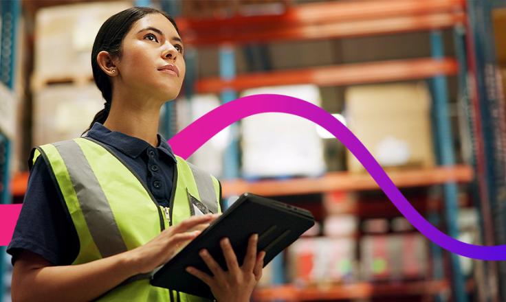 Person holding clip board