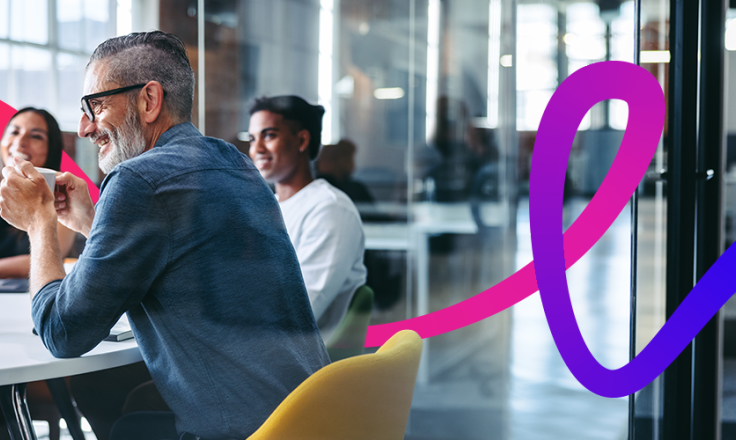 team discussion in an office