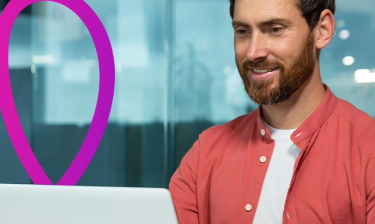 Man working at laptop