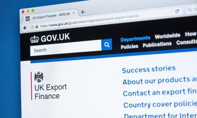 UK Export Finance page on the UK government website
