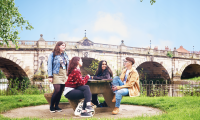 Shrewsbury Colleges Group students sat on campus