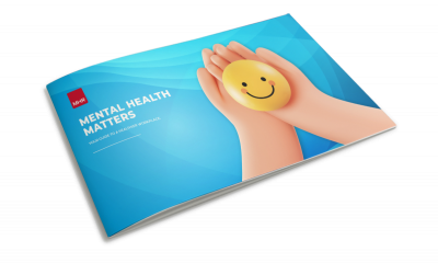 mental health matters guide front cover showing two hands holding a smiley face