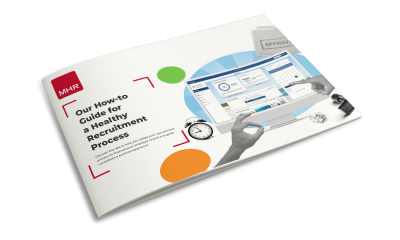 How-to guide for a healthy recruitment process mock up brochure image