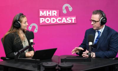 Alice Featherstone and Trefor Walters discussing cybersecurity in the MHR Podcast