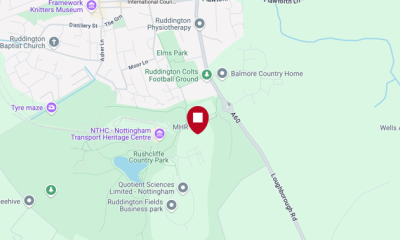 Map of MHR location in Ruddington, England, UK