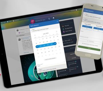 People First absence booking being used on a mobile device and i-Pad to aid workforce management