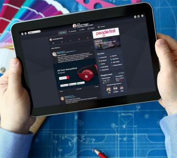People First on tablet screen