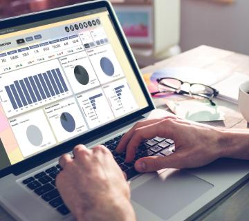 iTrent payroll overview laptop screen