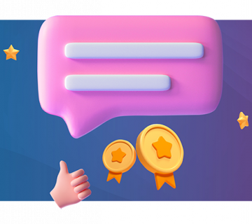 Message bubble with a thumbs up showing positive workforce communication