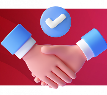Two people shaking hands, as we work hand in hand with our partners to deliver the best solutions