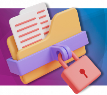 Folder containing sensitive files with a secure lock around them, showing how user behaviour analytics can protect your data.
