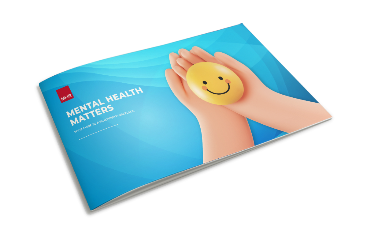 mental health matters guide front cover showing two hands holding a smiley face